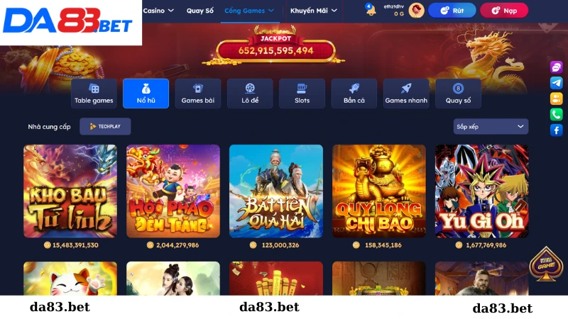 Giới thiệu về cổng game nổ hũ tại Da83